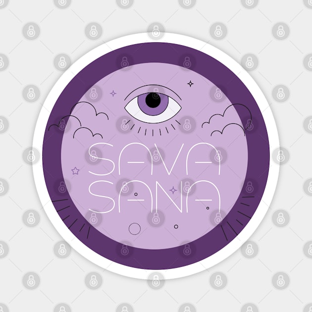 HERE FOR THE SAVASANA Magnet by EdsTshirts